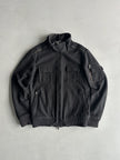 ANDREW MACKENZIE - F/W 2004 WOOL BOMBER JACKET WITH ZIP DETAILS