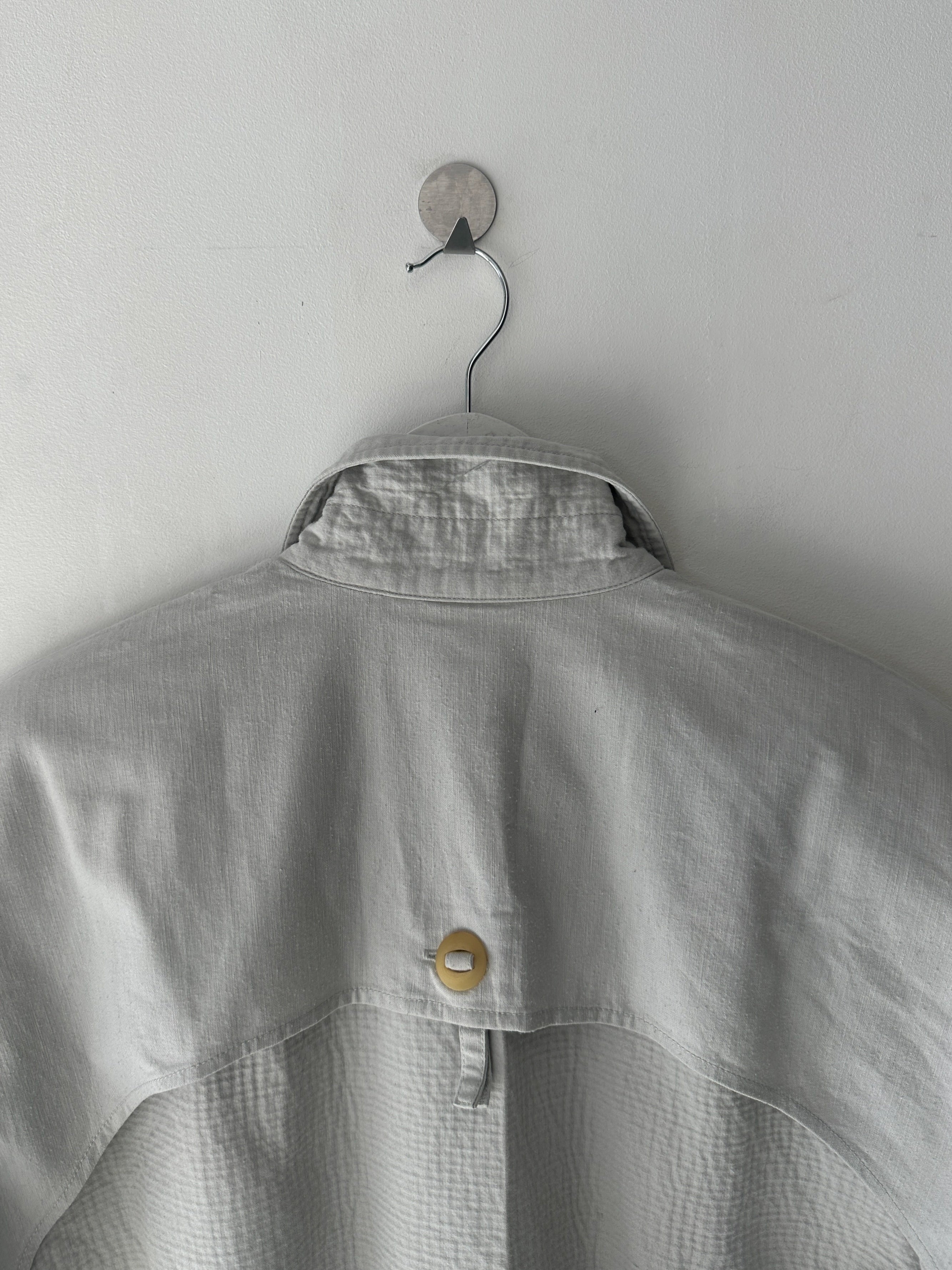 ISSEY MIYAKE - 1980s TEXTURED COTTON BOMBER JACKET