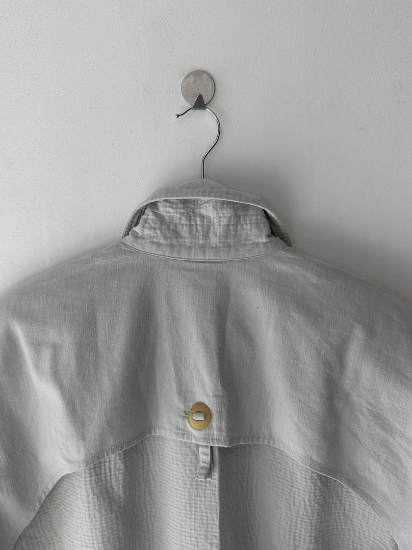 ISSEY MIYAKE - 1980s TEXTURED COTTON BOMBER JACKET