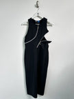 CLAUDE MONTANA - early 2000s JERSEY DRESS WITH ZIP DETAILING
