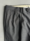 VALENTINO - 1990s TURN UP HEM FRONT PLEATS TAILORED TROUSERS