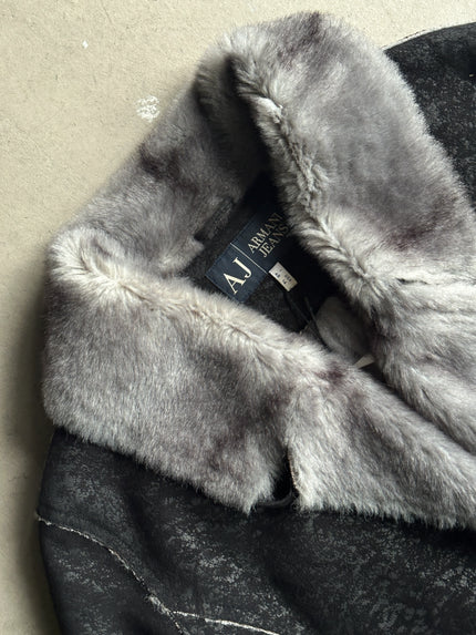 ARMANI JEANS  - 1990s FAUX FUR LONG SHEARLING JACKET