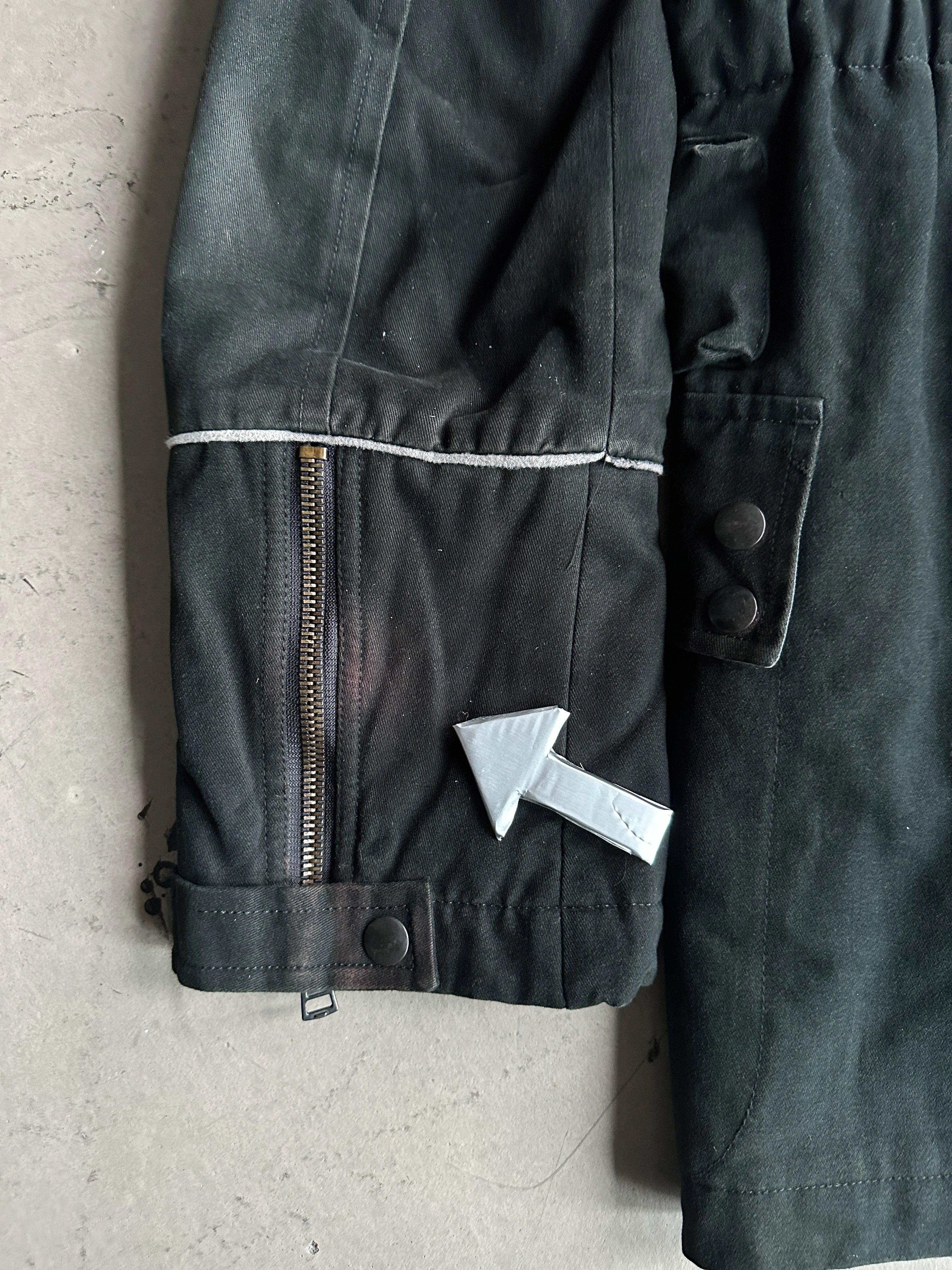 ANDREW MACKENZIE - 2000s ASYMMETRICAL ZIP CARGO JACKET