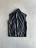 1990s FUNNEL NECK LEATHER VEST JACKET