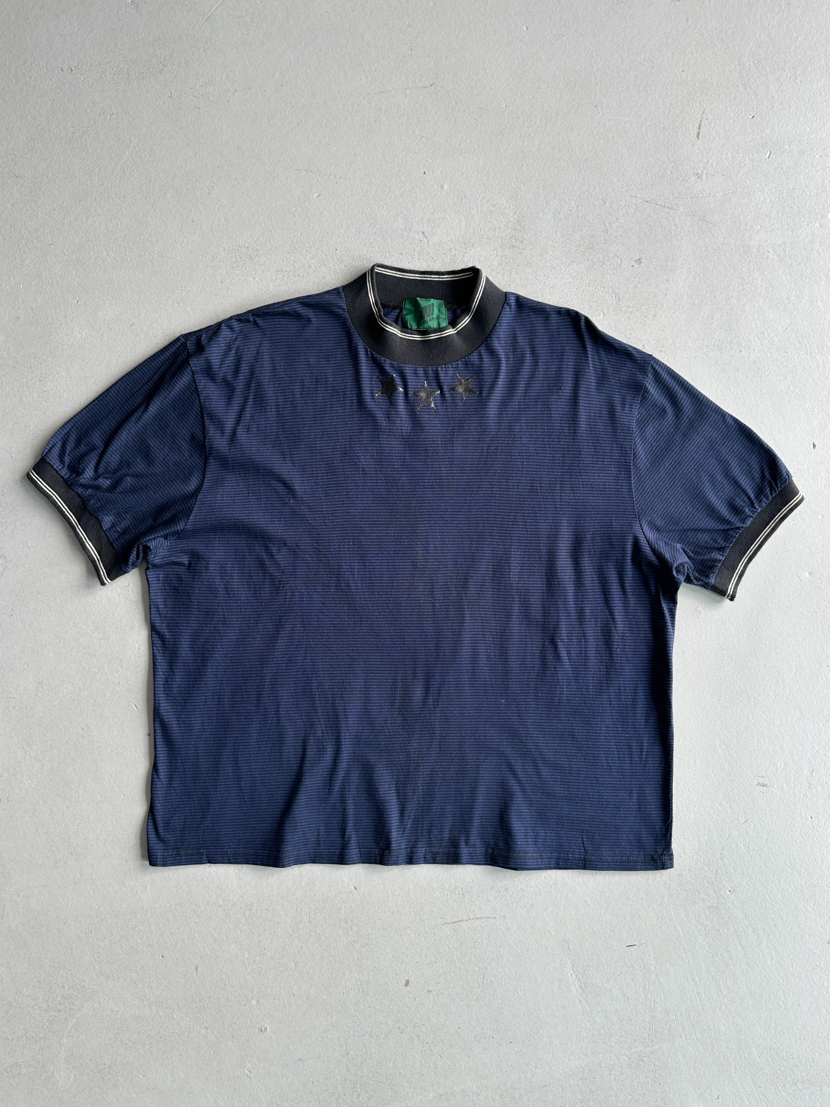 JEAN PAUL GAULTIER JUNIOR - S/S 1989 RIBBED NECK STRIPED T-SHIRT