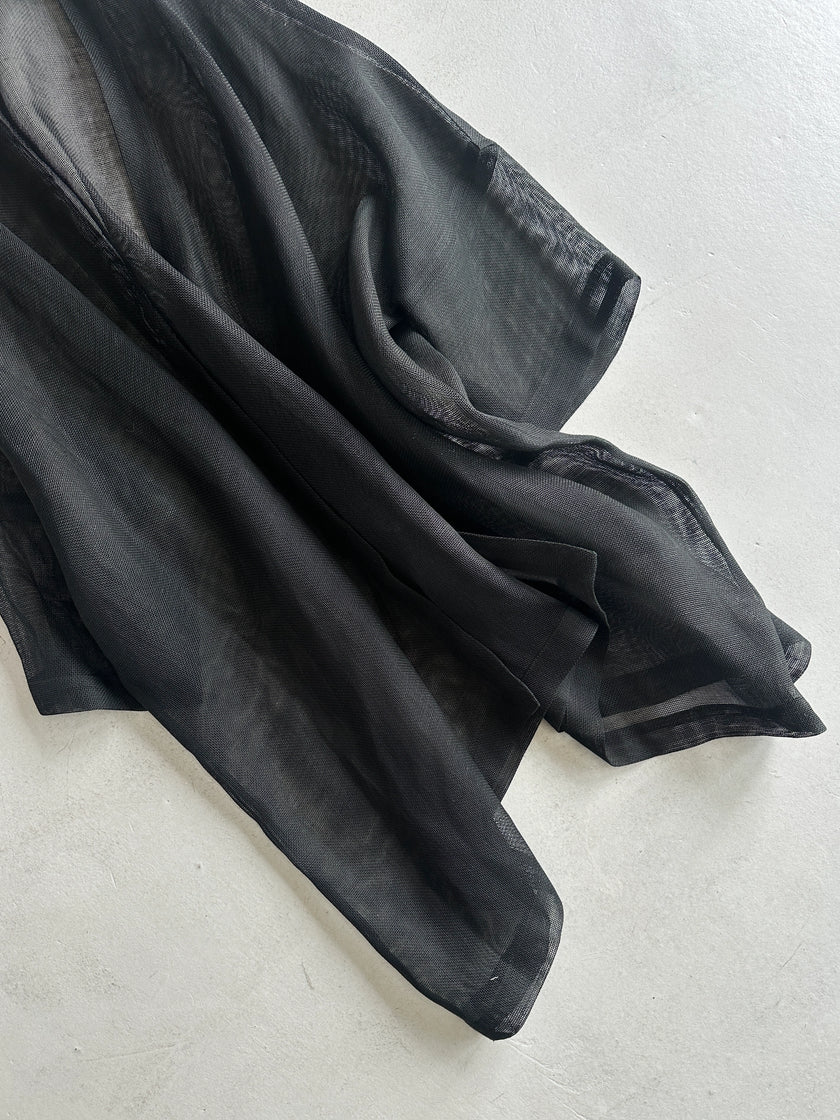 SHIRIN GUILD - 1990s CRISP MESH OPEN KIMONO