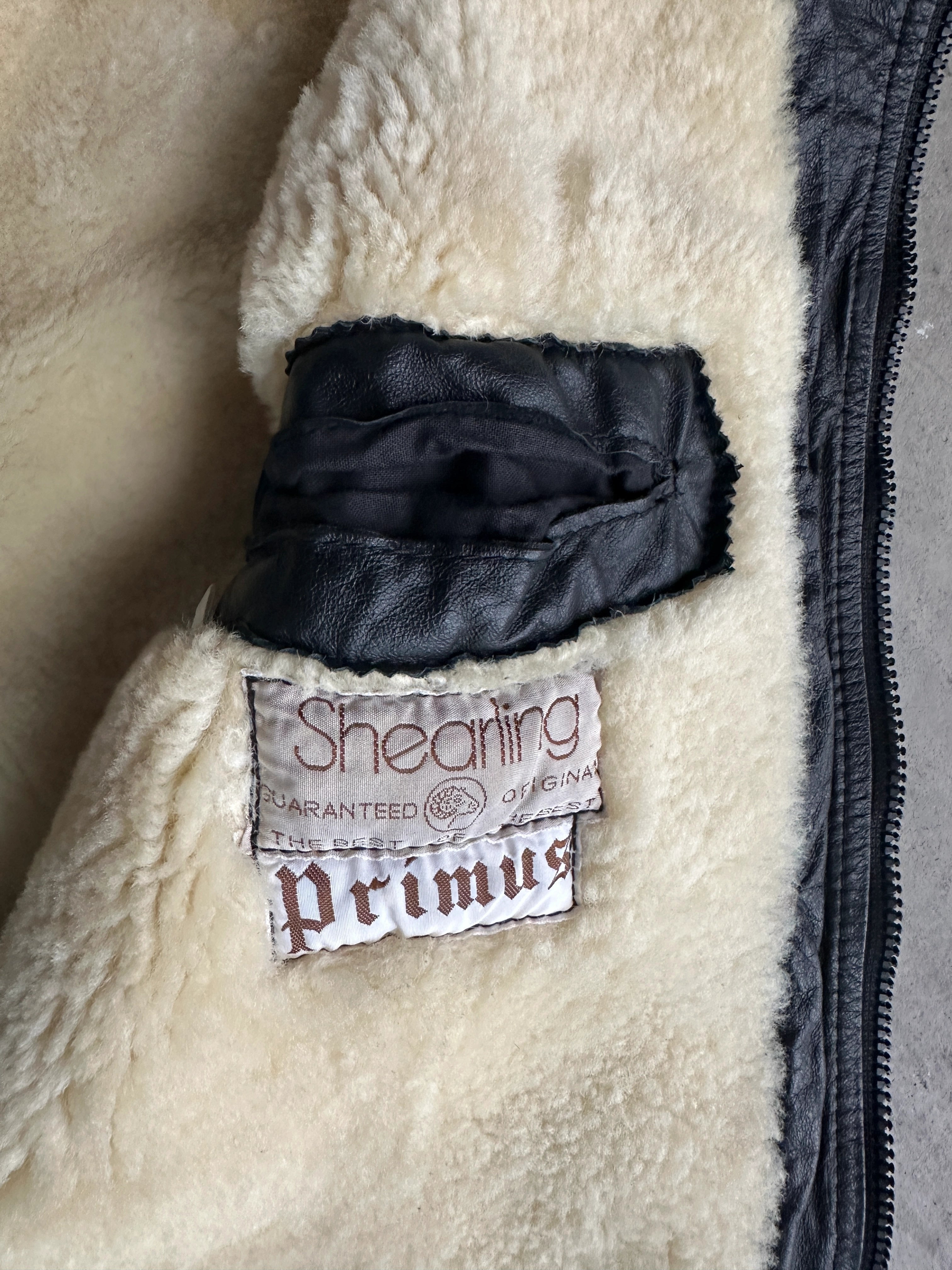 1990s SHEARLING LEATHER VEST GILET