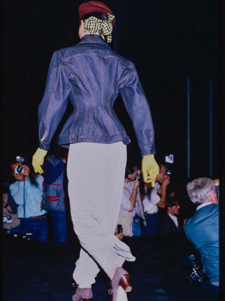 JEAN PAUL GAULTIER - S/S 1988  BLACK DENIM CORSET JACKET