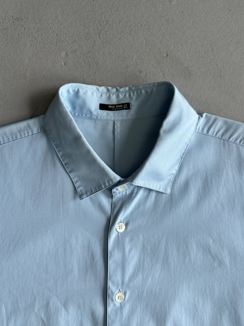 MIU MIU - 2000s FRENCH CUFFS LONG SLEEVE SHIRT