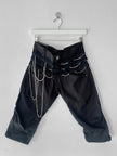 MARITHÉ + FRANÇOIS GIRBAUD - S/S 2008 PANELED CROPPED TROUSERS WITH CHAIN DETAILS