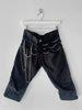 MARITHÉ + FRANÇOIS GIRBAUD - S/S 2008 PANELED CROPPED TROUSERS WITH CHAIN DETAILS