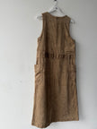 ISSEY MIYAKE HAI - 1980s MAXI DUNGAREE DRESS WITH OVERSIZED POCKETS