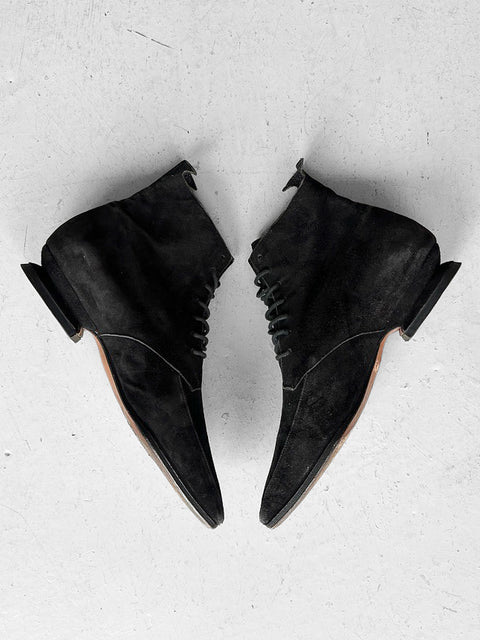 CLAUDE MONTANA X STEPHANE KÉLIAN - 1980s ARCHITECTURAL LACE UP SHOES