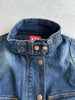 2000s BELTED DENIM JACKET