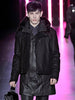 COSTUME NATIONAL - F/W 2008 COATED COTTON JACKET WITH ASYMMETRIC ZIP