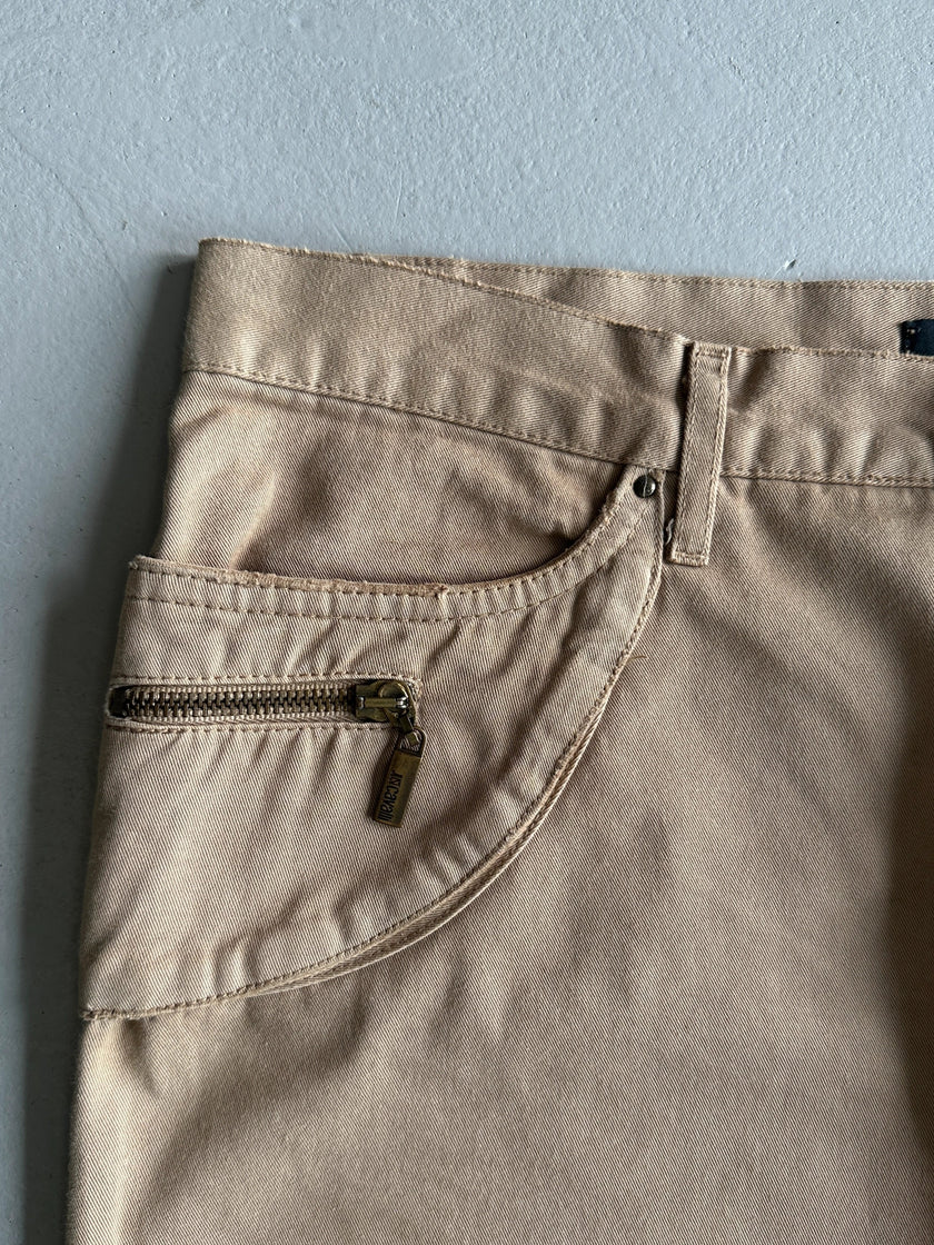 JUST CAVALLI - 2000s MULTI ZIP MIDI SKIRT