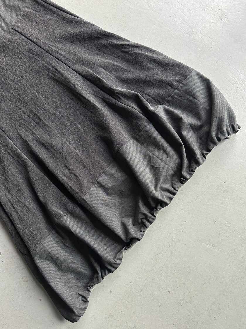 ITALIAN LABEL early 2000s ASYMMETRIC SKIRT WITH PUFFED HEM