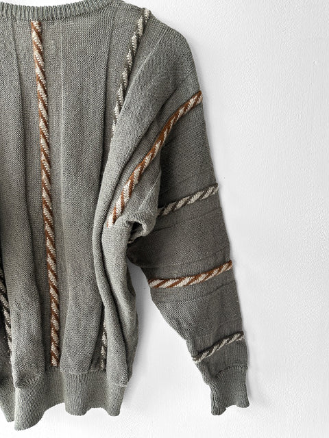 ISSEY MIYAKE -  circa 1984 OVERSIZED JUMPER WITH 3D KNIT DETAILING
