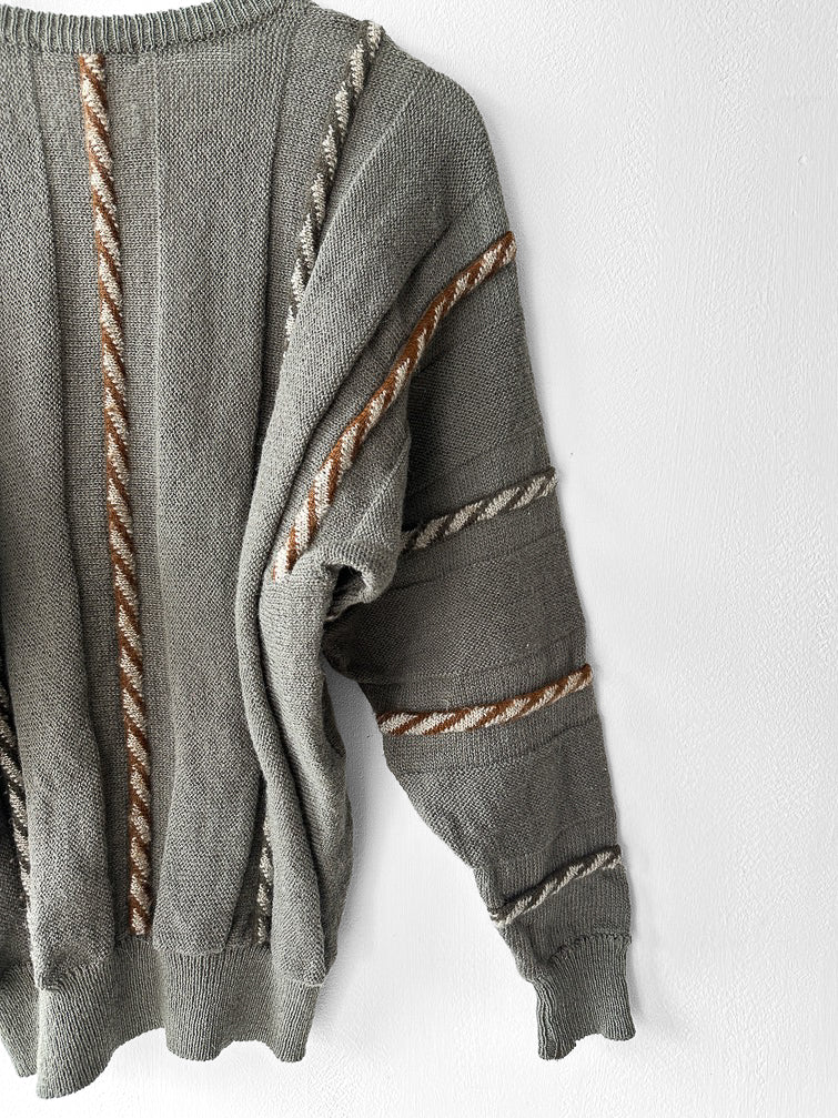ISSEY MIYAKE -  circa 1984 OVERSIZED JUMPER WITH 3D KNIT DETAILING