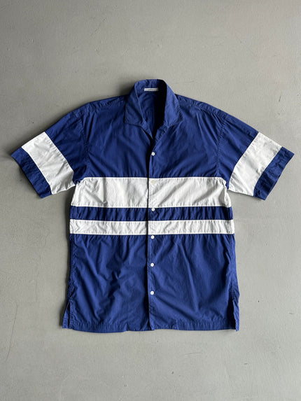 ISSEY MIYAKE DUETRIO - 1980s COLOUR BLOCK HALF SHIRT SLEEVE