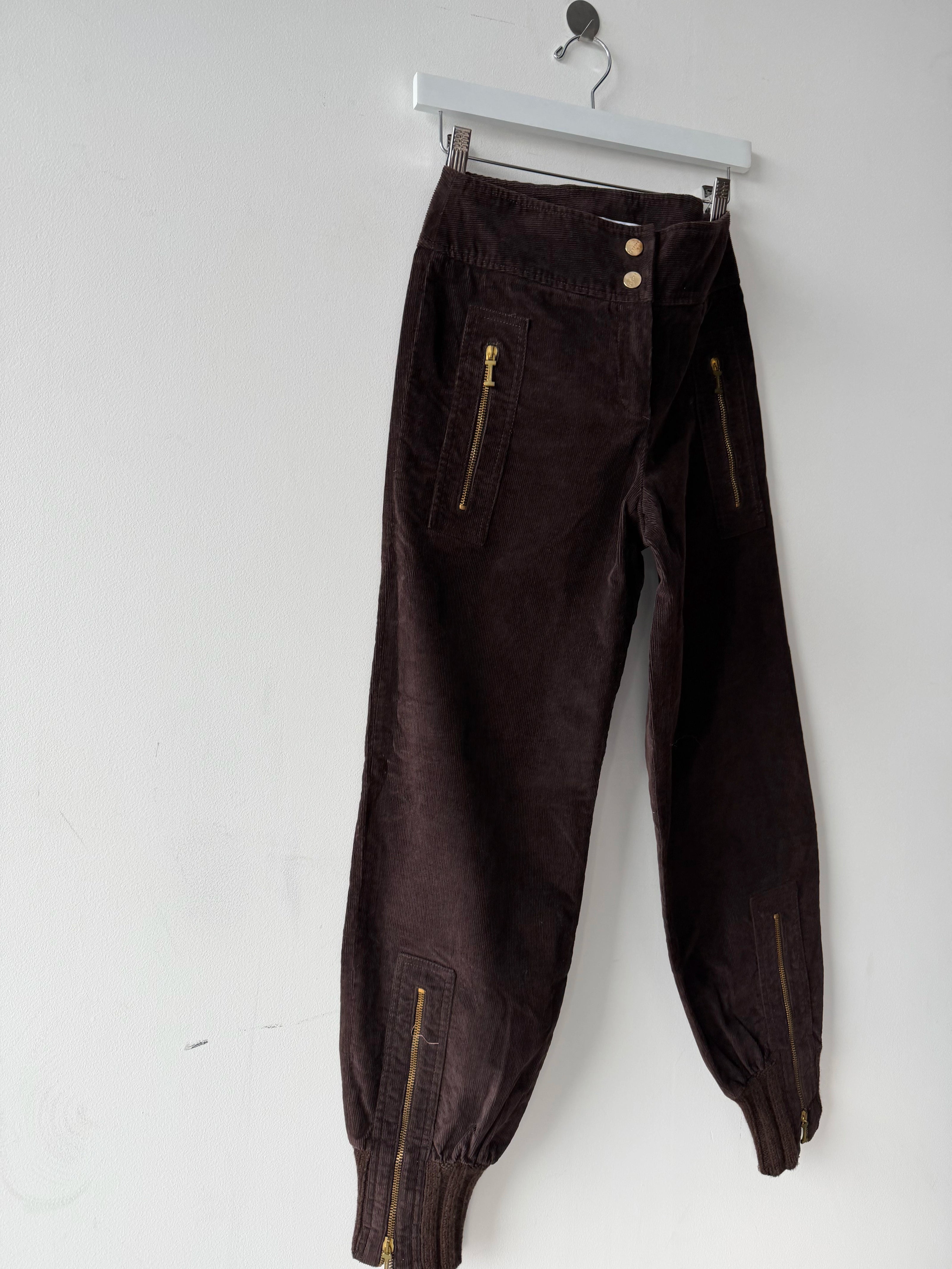 ICEBERG - early 2000s CORDUROY TROUSERS WITH KNIT CUFFS