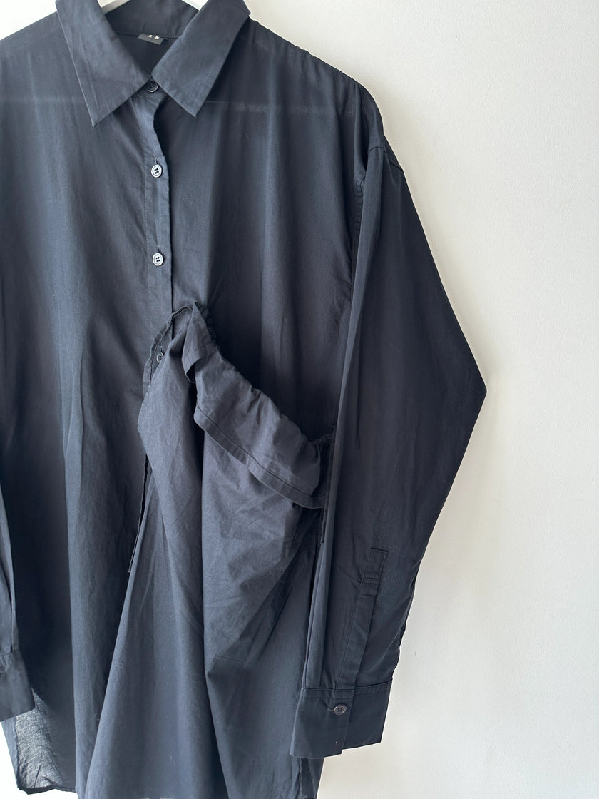 YOHJI YAMAMOTO Y's - S/S 2019 ASYMMETRIC FRONT LONG SHIRT
