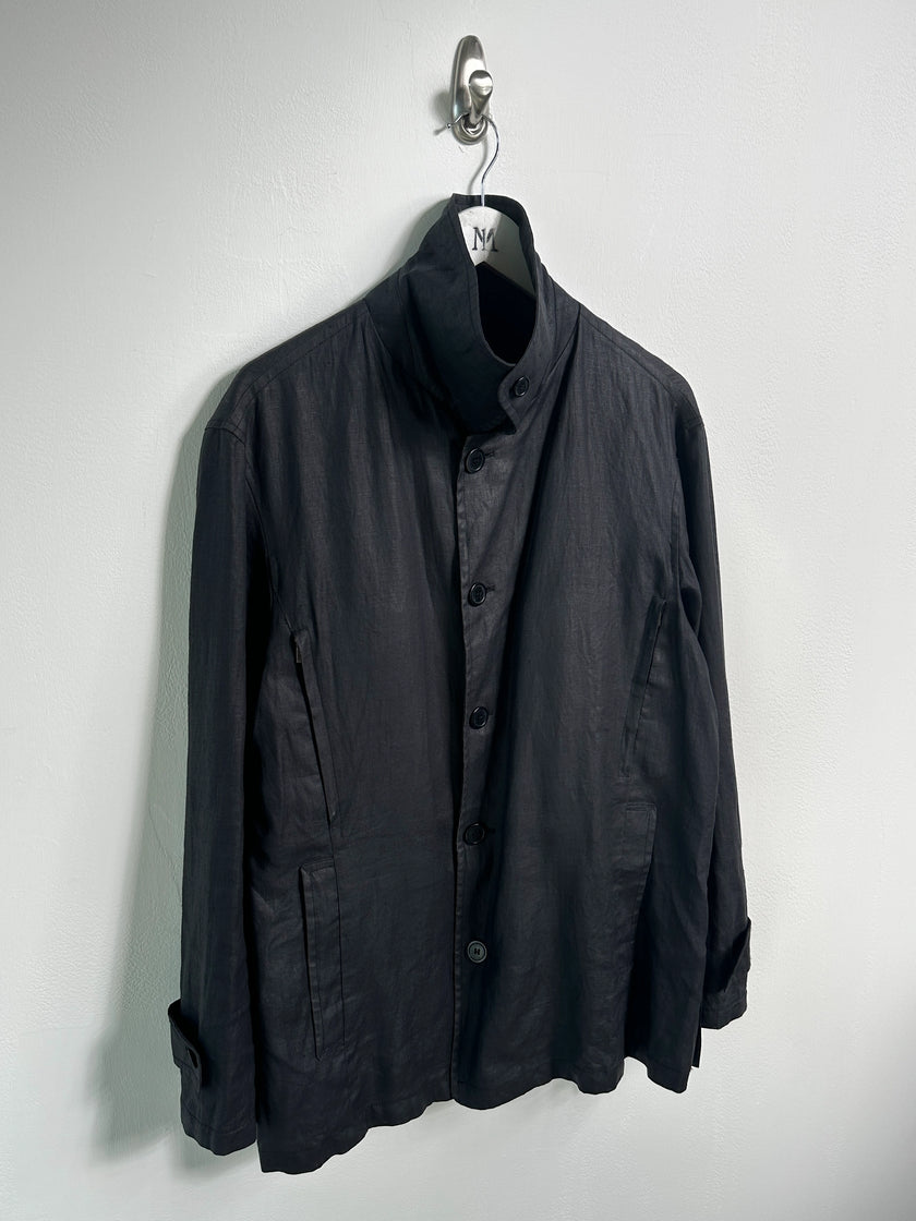 ITALIAN LABEL - 1990s COATED LINEN JACKET