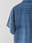 ARMANI JEANS - early 1990s JACQUARD PRINT SHORT SLEEVE SHIRT