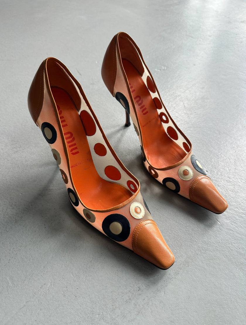 MIU MIU - 1990s WAFFLE COURT HEELS