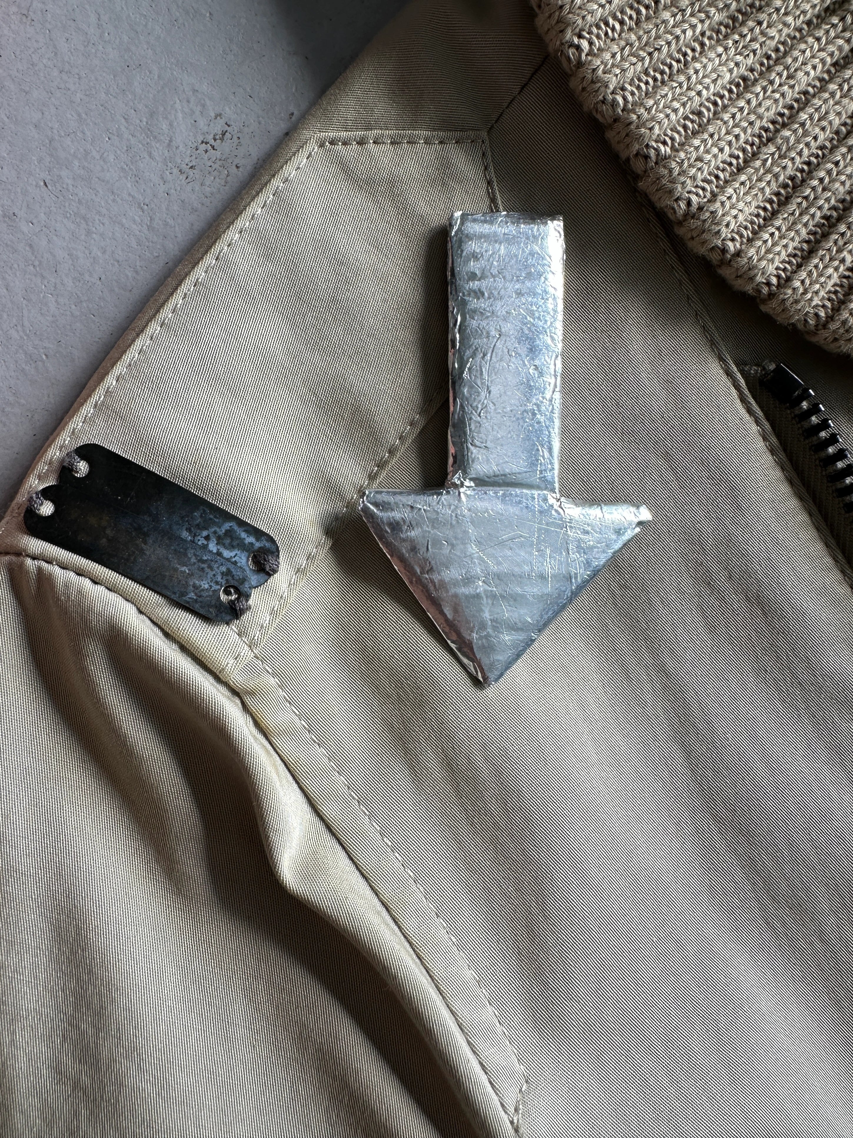 DANIELE ALESSANDRINI - 1990s BOMBER JACKET WITH RIBBED KNIT COLLAR