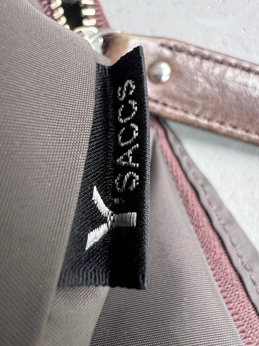 YOHJI YAMAMOTO Y'SACCS - 1990s 2 IN 1 LEATHER AND NYLON BAG