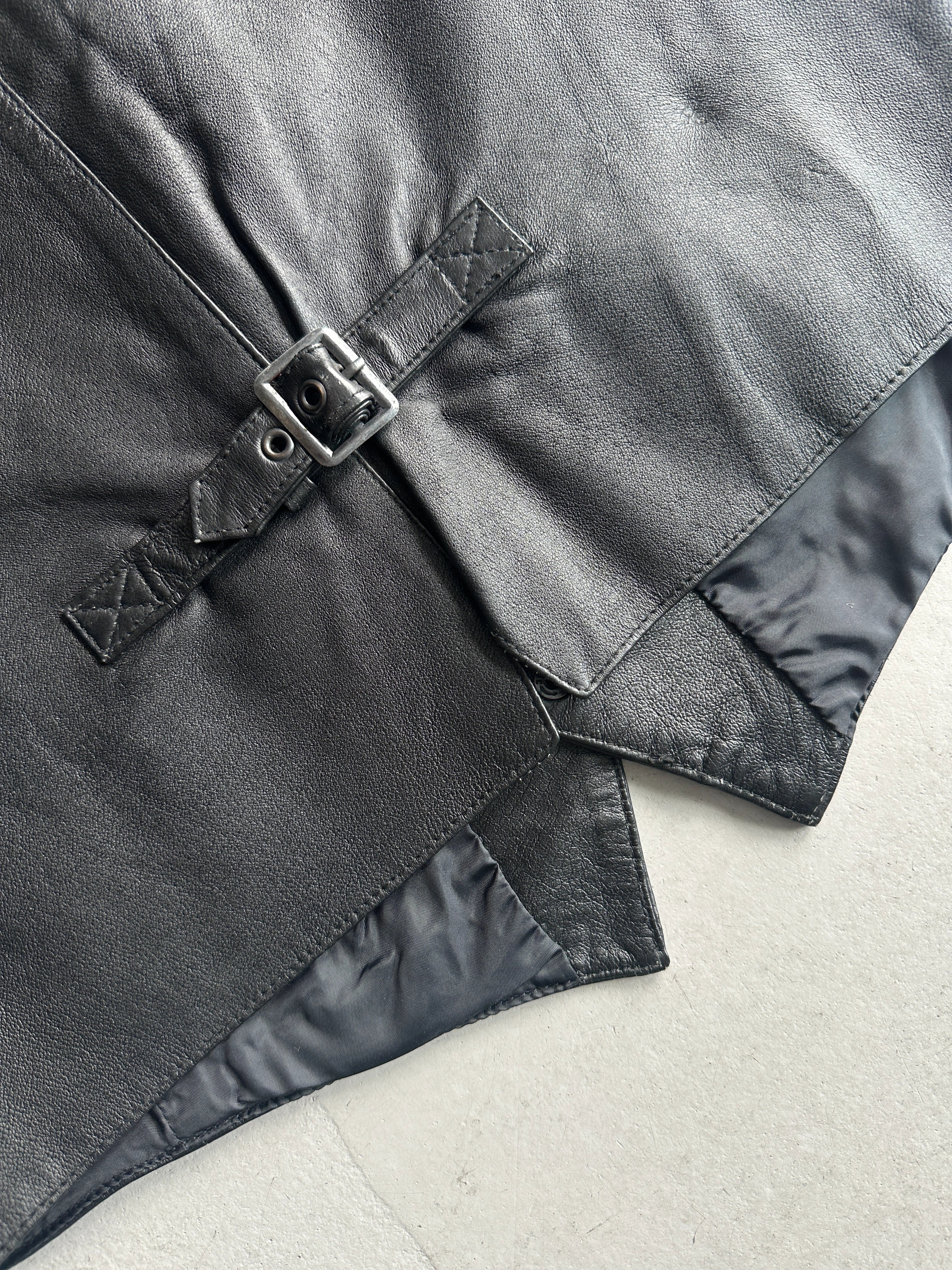 1980s LEATHER VEST GILET