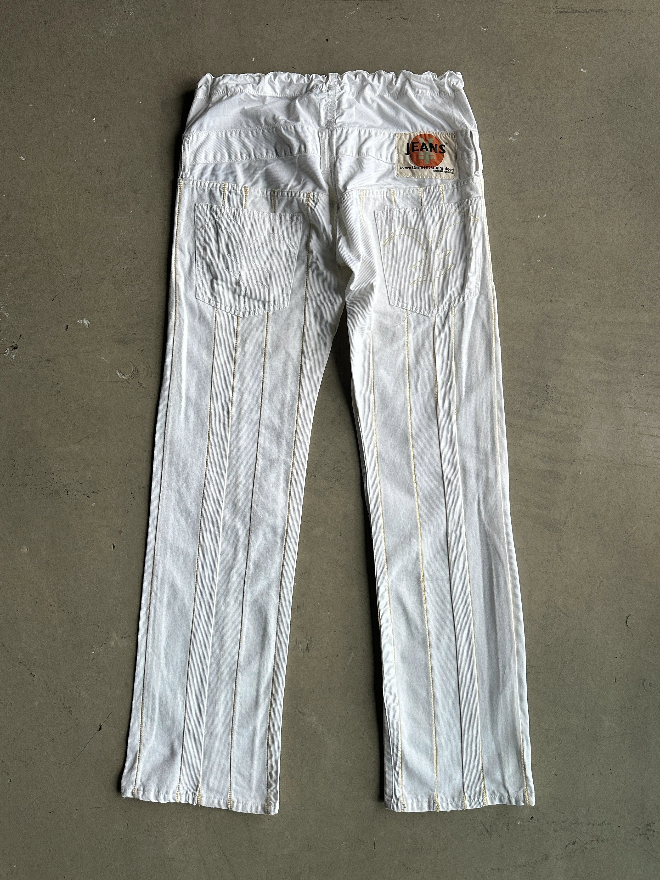 MICHIKO KOSHINO - 2000s HIGH WAIST STITCHED FRONT TROUSERS