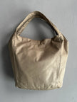 ISSEY MIYAKE PLANTATION - 1990s LEATHER SLOUCHY SHOULDER BAG