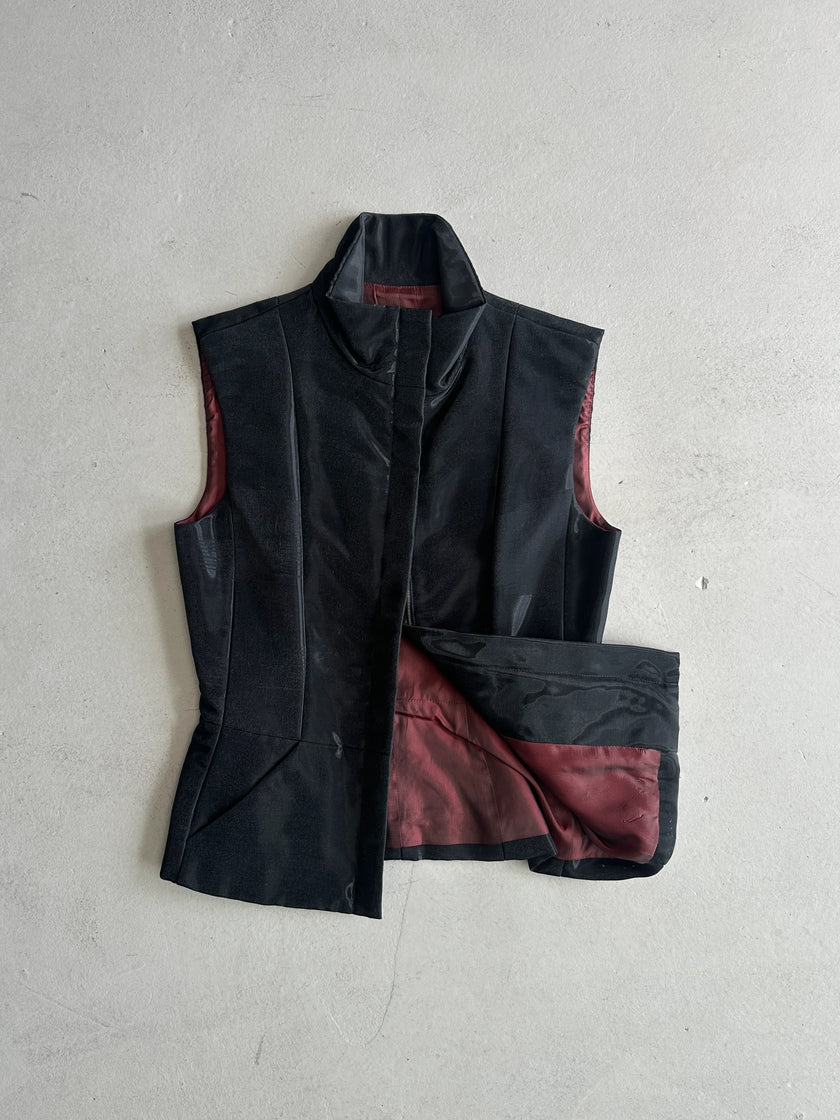 KENZO - 1990s GLITTERY CHIFFON VEST JACKET