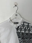 ITALIAN LABEL 2000s MANDARIN COLLAR ASYMMETRIC LONG SLEEVE SHIRT