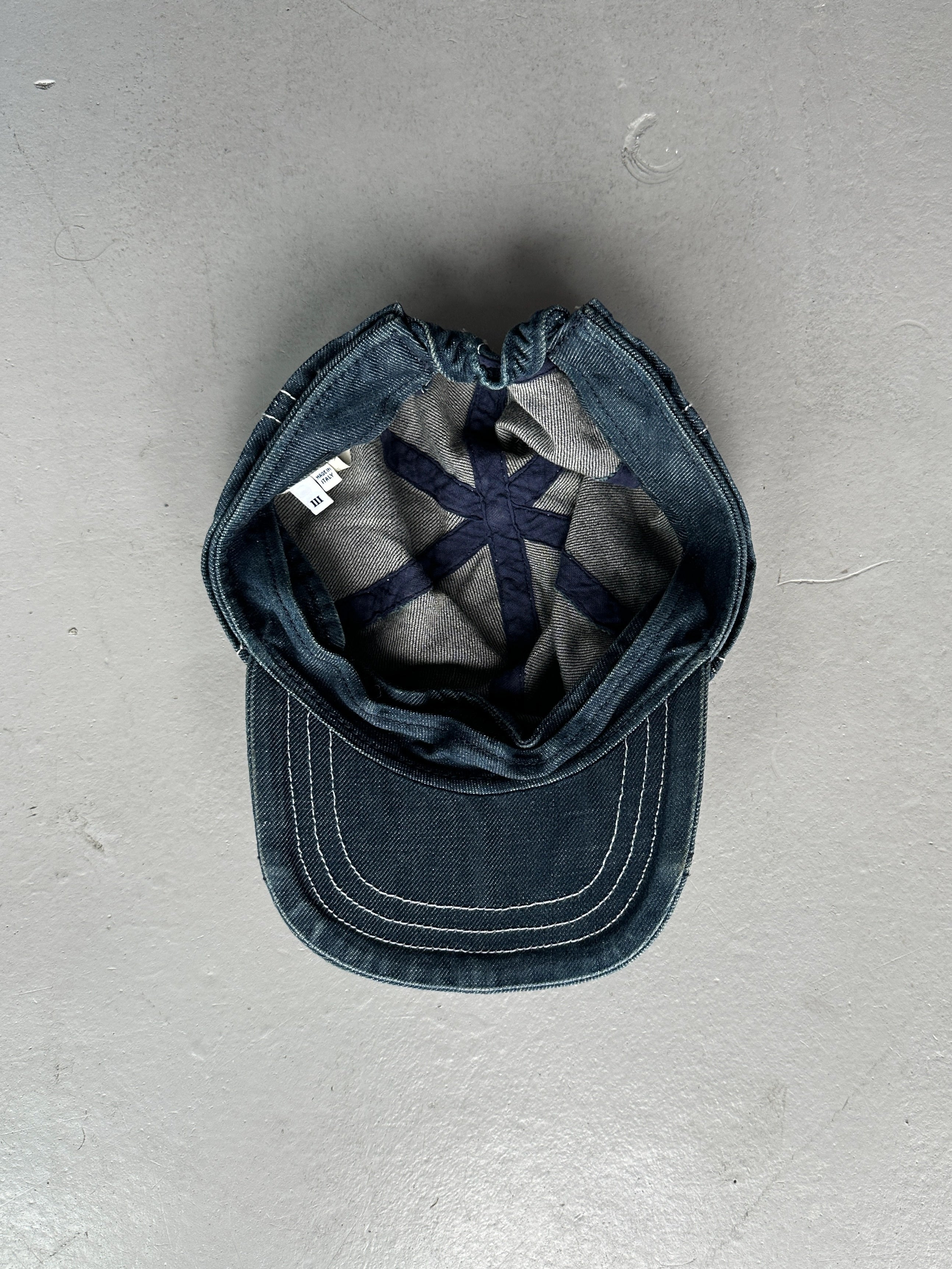 ARMANI JEANS- 1990s 2 IN 1 VISOR DENIM HAT