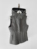 ITALIAN LABEL 2010s ZIPPED HOODED GILET JACKET