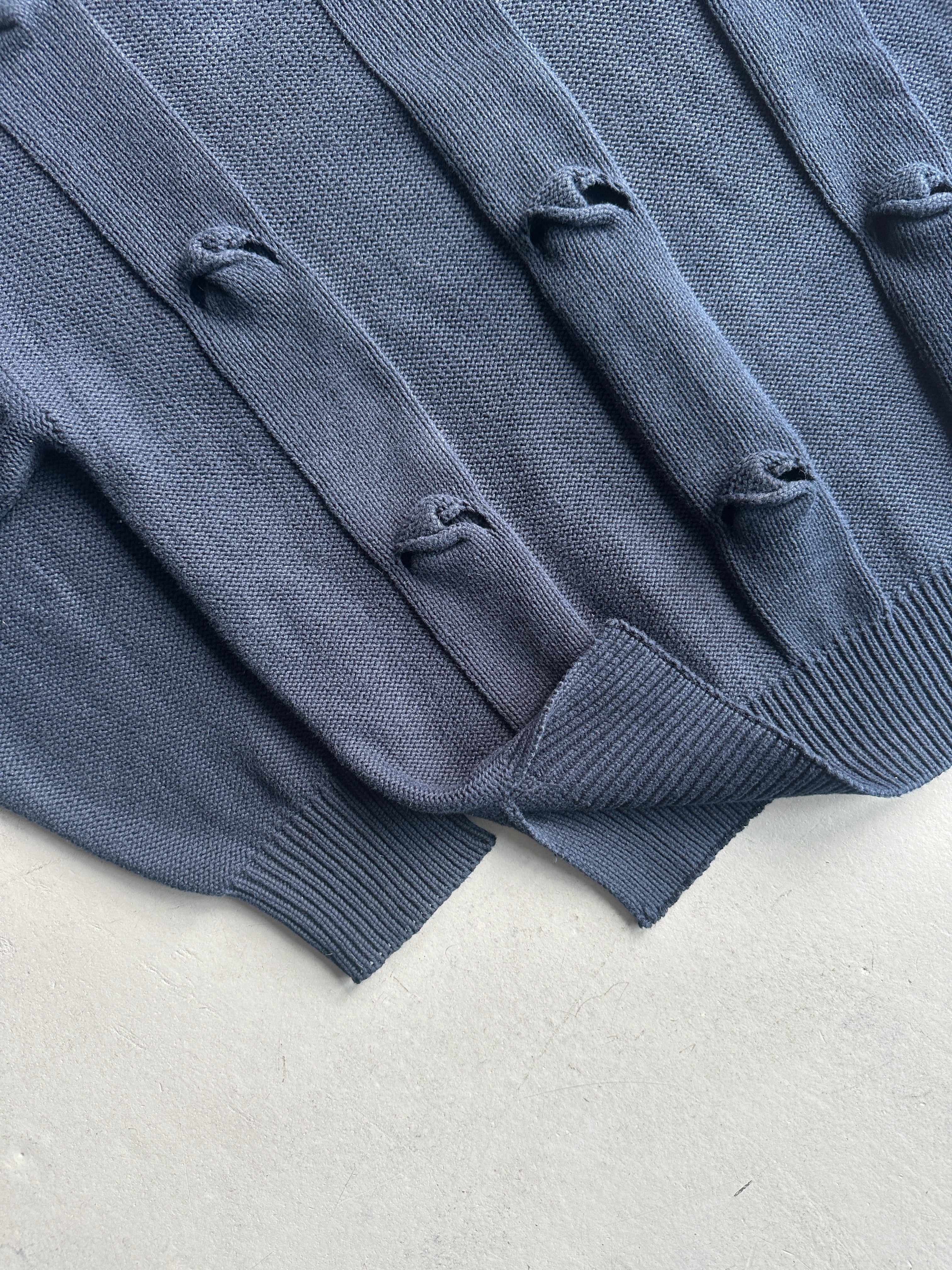 EMPORIO ARMANI - 1990s RAISED KNOT FRONT KNIT JUMPER