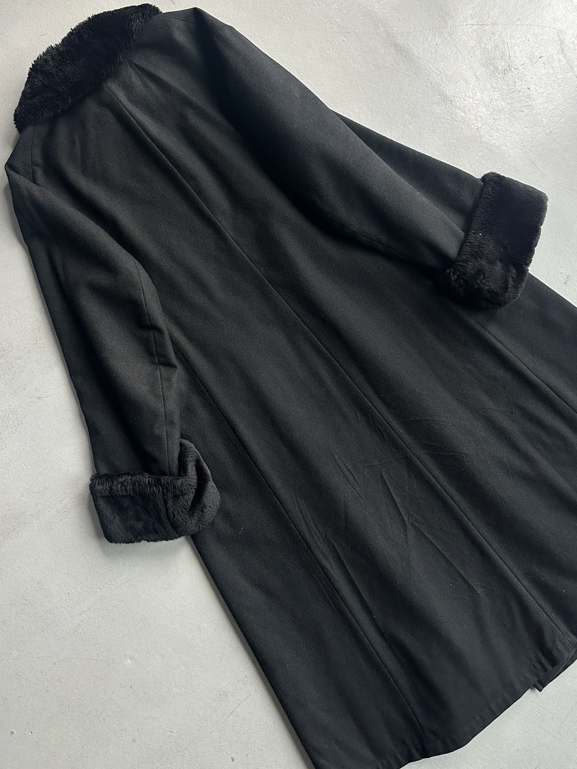 YOHJI YAMAMOTO NOIR - A/W 1996 DOUBLE BREASTED LONG FUR COAT