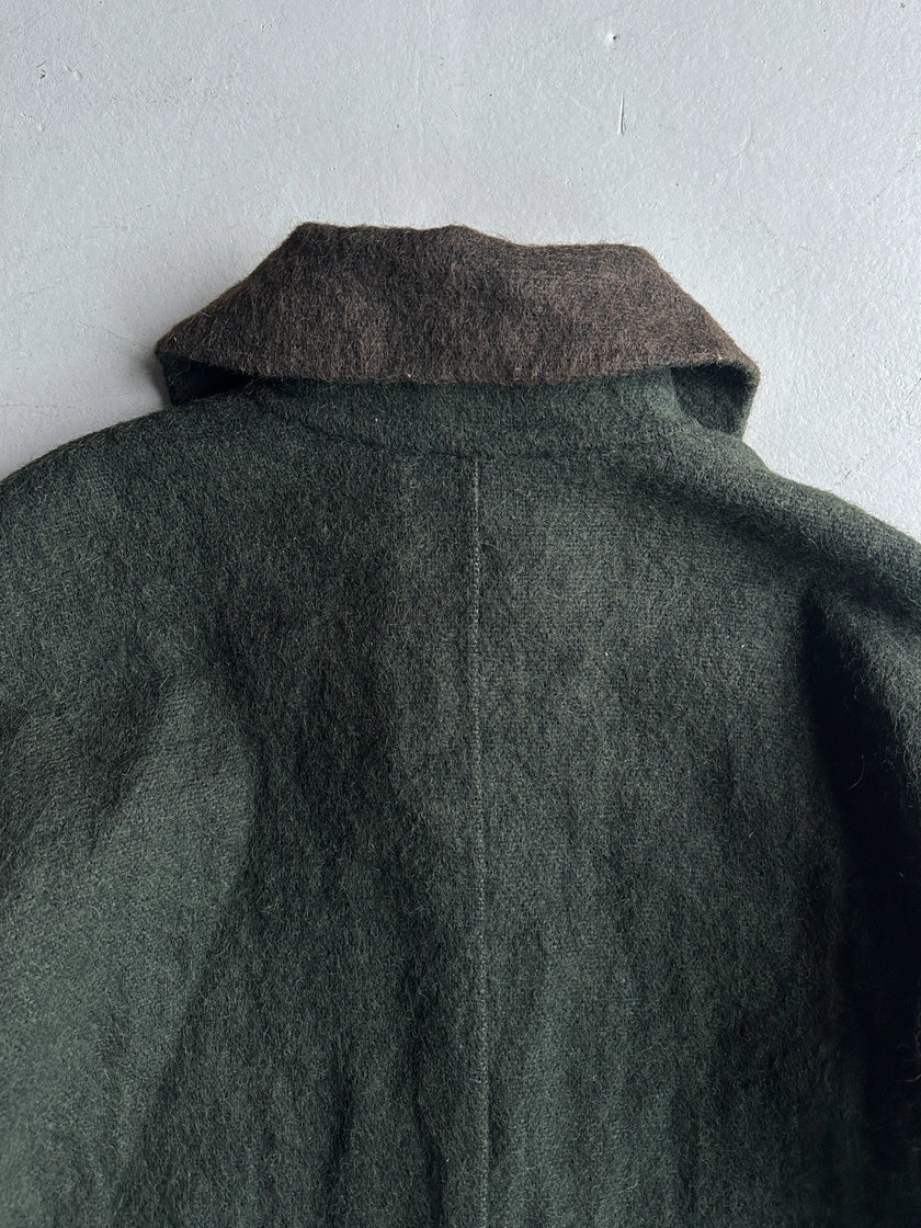 ISSEY MIYAKE - F/W 1995 CONTRASTING COLLAR FELTED WOOL JACKET