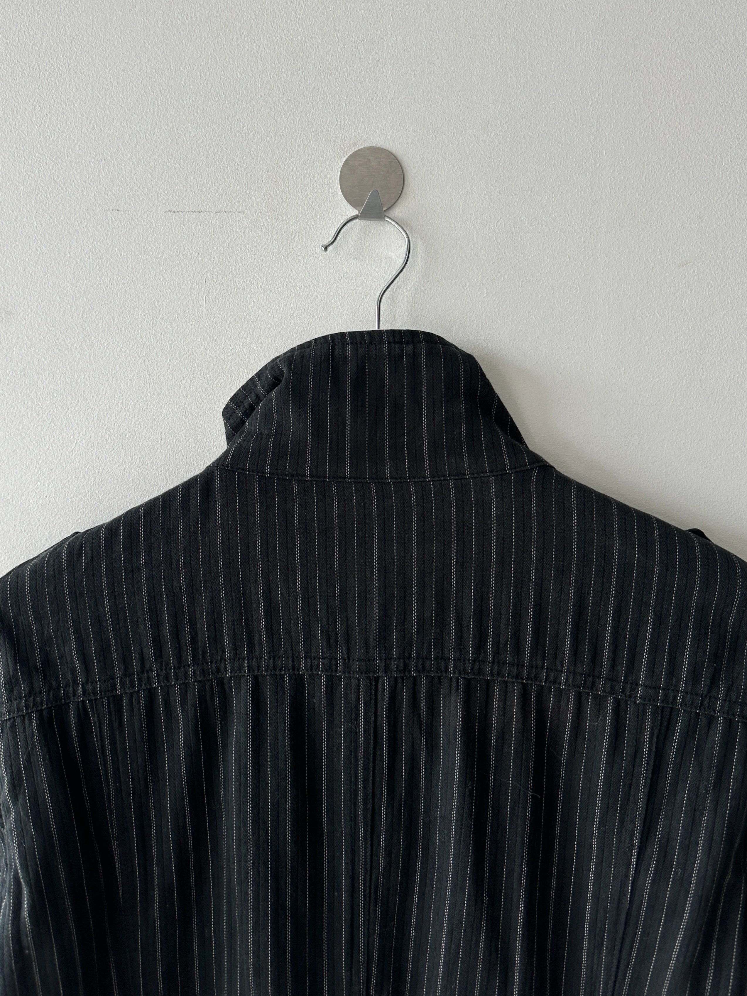 SEMANTIC DESIGN - 2000s 2 IN 1 PINSTRIPED JACKET GILET
