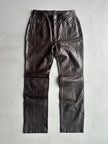 TRUSSARDI - 2000s LIMITED EDITION STRAIGHT FIT LEATHER TROUSERS
