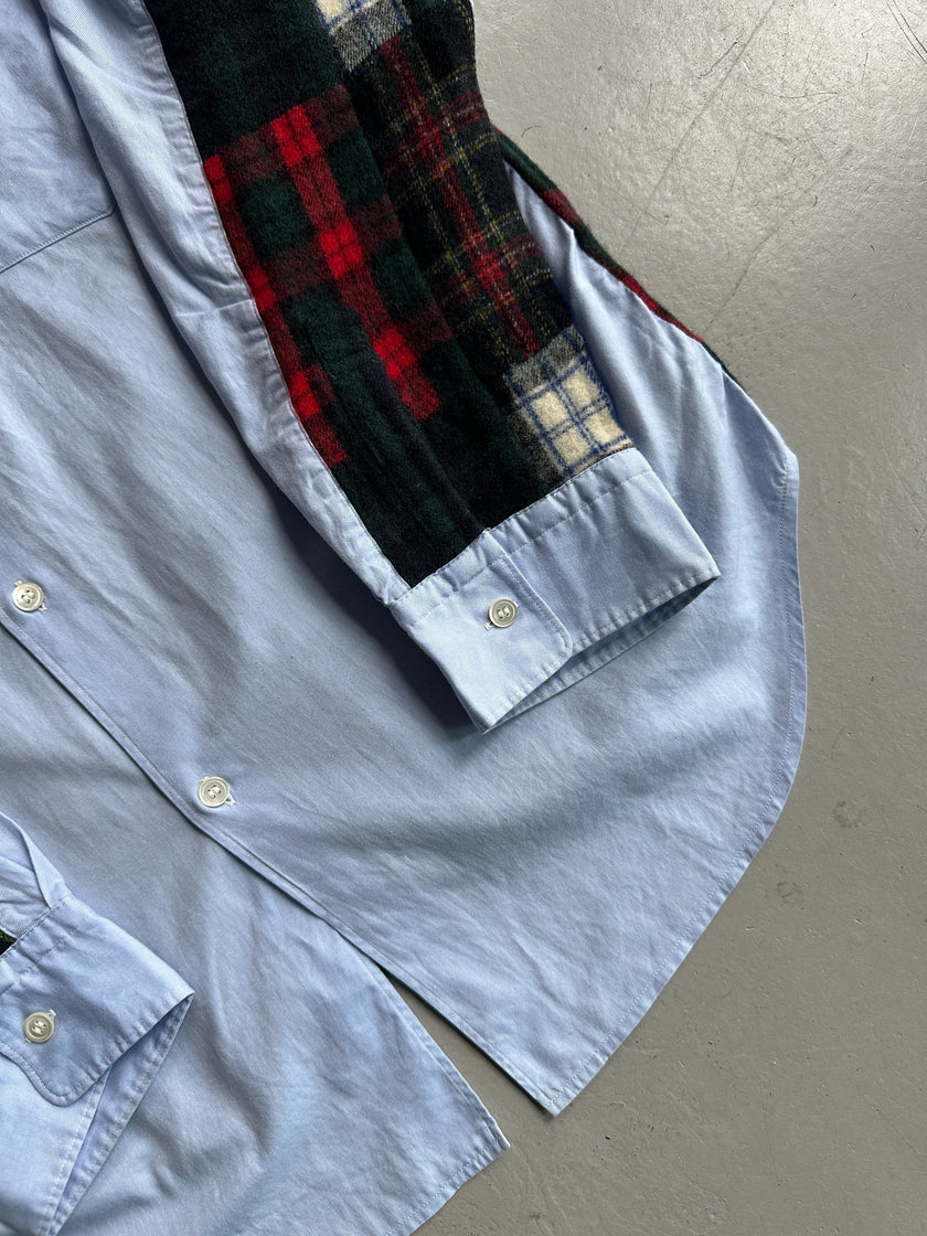 COMME DES GARÇONS HOMME - A/W 2011 PATCHWORK FLANNEL BACK LONG SLEEVE SHIRT