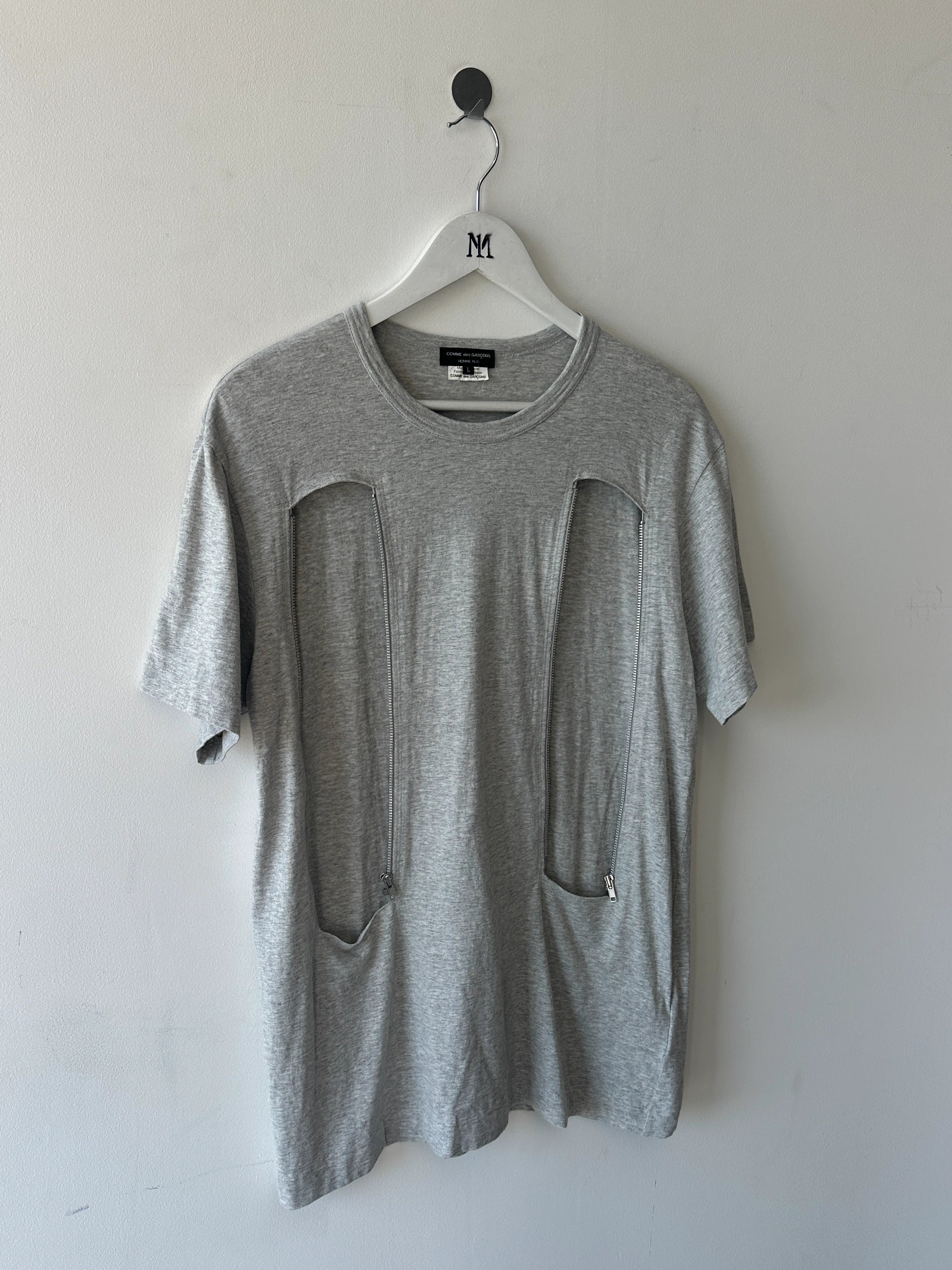 COMME DES GARÇONS HOMME PLUS - A/W 2014 CUT OUT FRONT T-SHIRT