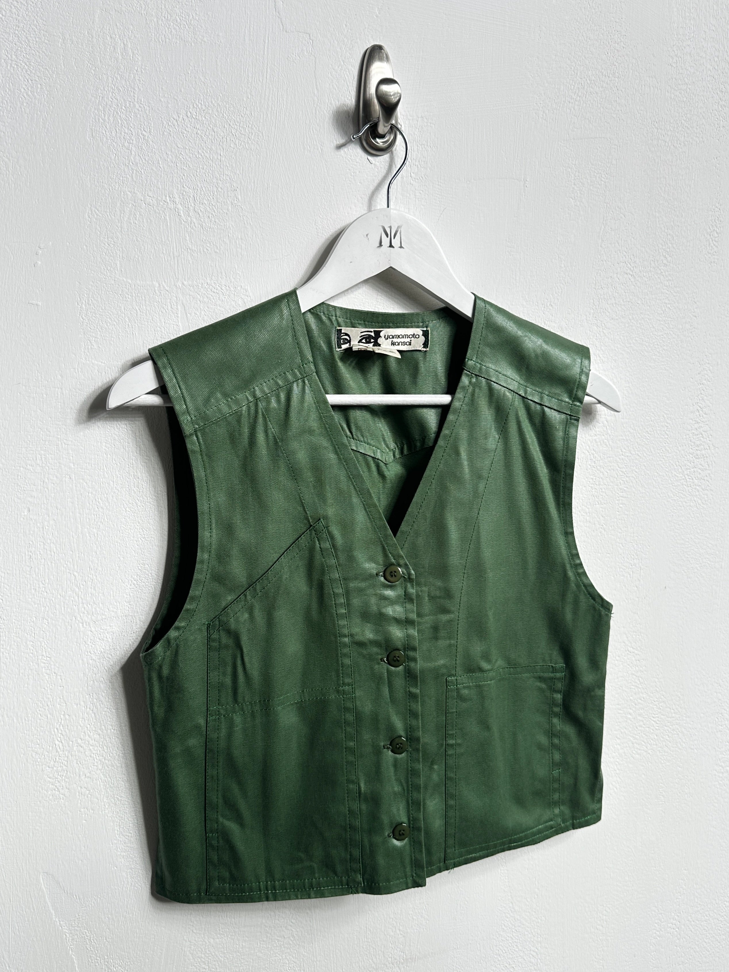 KANSAI YAMAMOTO - late 1970s TWO PIECE SET WITH WAISTCOAT AND HIGH WAIST TROUSERS
