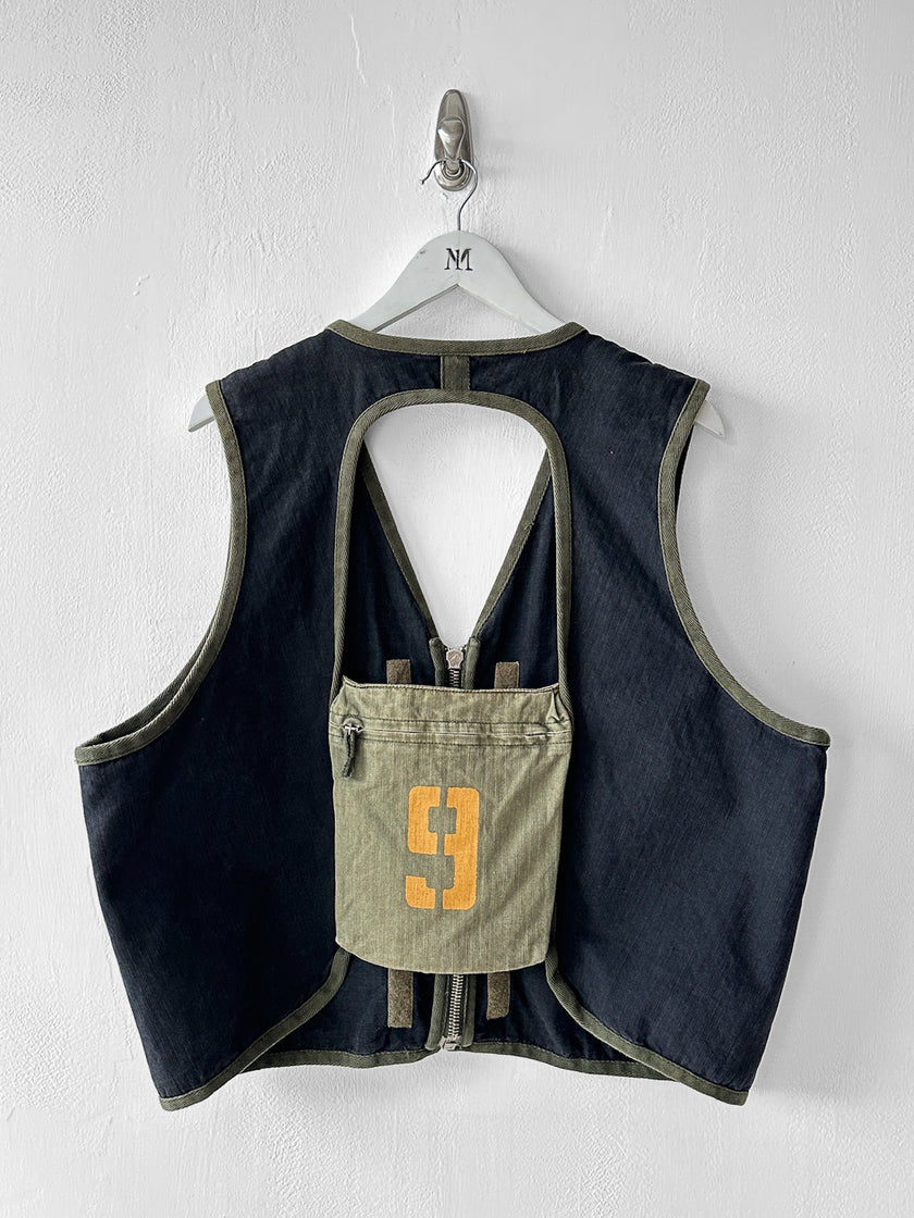 DIESEL - 1980s 2 in 1 BOMBER JACKET WITH LAYERED ZIPPED VEST