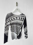 ISSEY MIYAKE - S/S 2015 GEOMETRIC PRINT LONG SLEEVE TOP