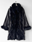 KANSAI YAMAMOTO IMPACT - 1990s REVERSIBLE QUILTED COAT WITH FOX FUR DETAILS