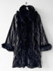 KANSAI YAMAMOTO IMPACT - 1990s REVERSIBLE QUILTED COAT WITH FOX FUR DETAILS